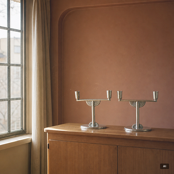 Candle holders a pair, KE & Co. 1935.