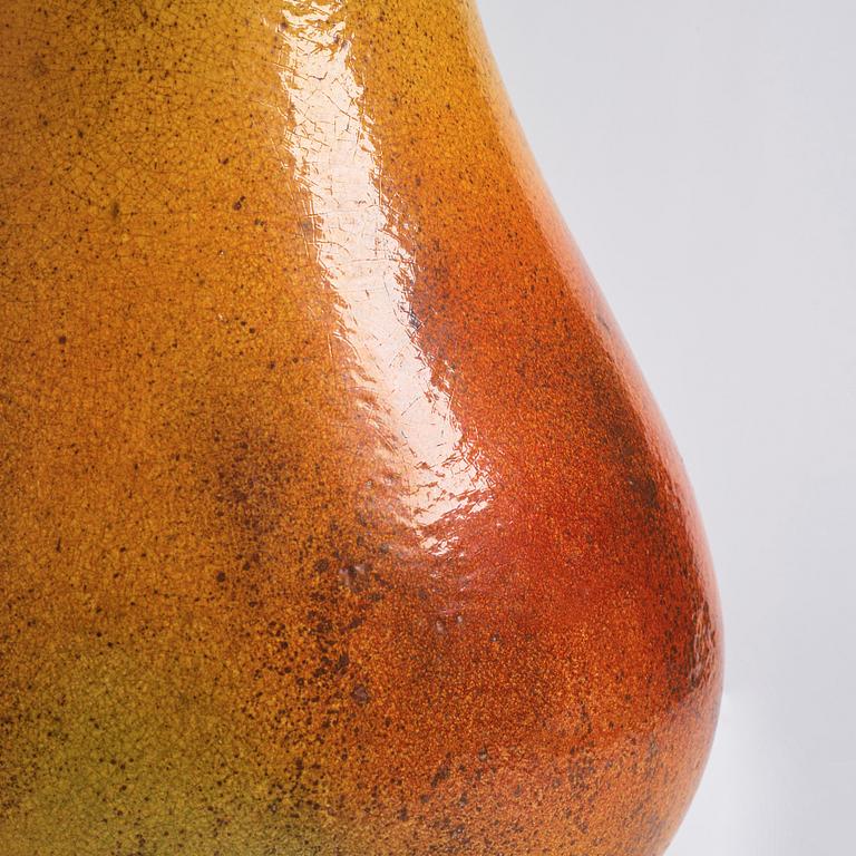 Hans Hedberg, a large faience sculpture of a pear, Biot, France, early 1990s.