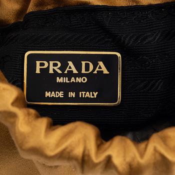 Prada, a satin bag.