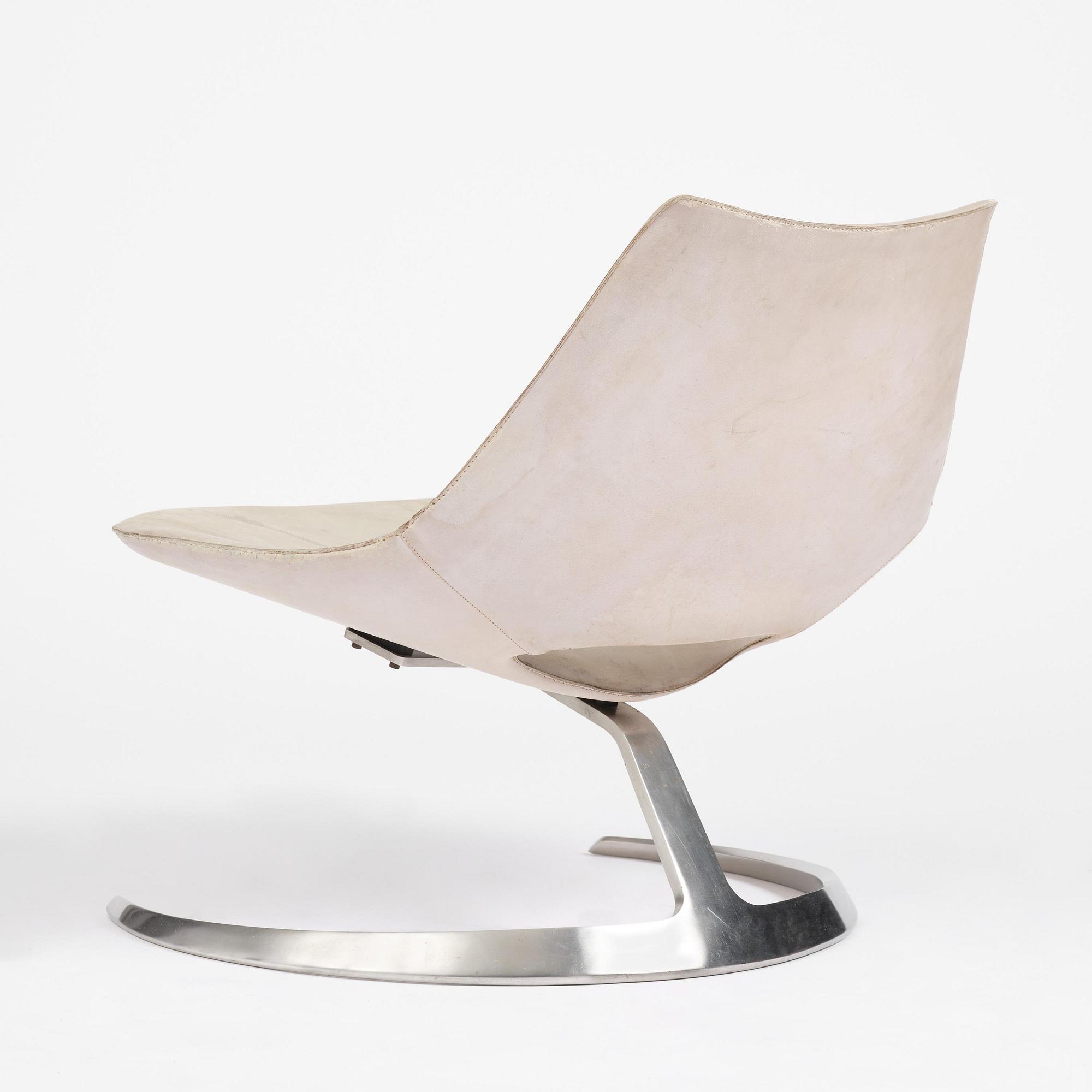 Preben Fabricius & Jørgen Kastholm, a "Scimitar" chair, Ivan Schlechter, Copehhagen, 1960s.