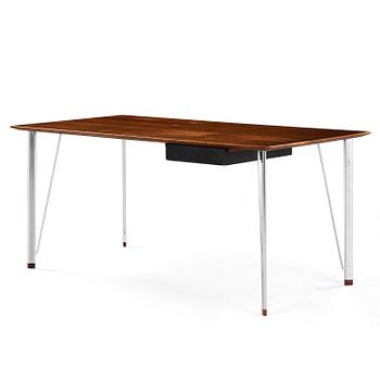 80. ARNE JACOBSEN, skrivbord av palisander, Fritz Hansen, Danmark 1950-60-tal, modell 3605.
