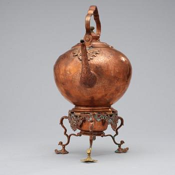 A Rococo 18th century copper water heater pot.