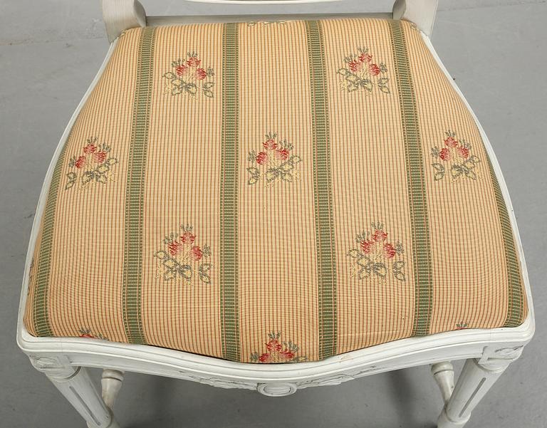 STOLAR, 8 stycken, gustaviansk stil, modern tillverkning.