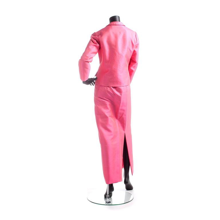 NINA RICCI, aftonklänning samt jacka och skärp, 1960-tal.