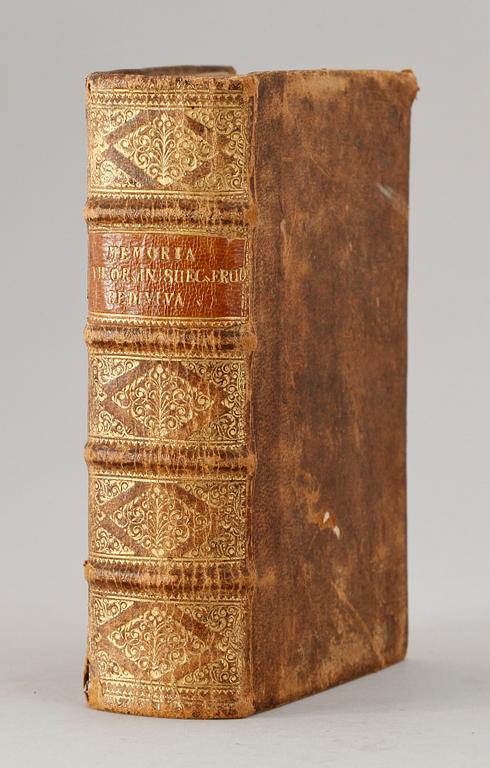 BOK, "Memoria ..Rediviva..Orationum Funebrium I-IV, av Christian Nettelbladt, Leipzig 1728-31.