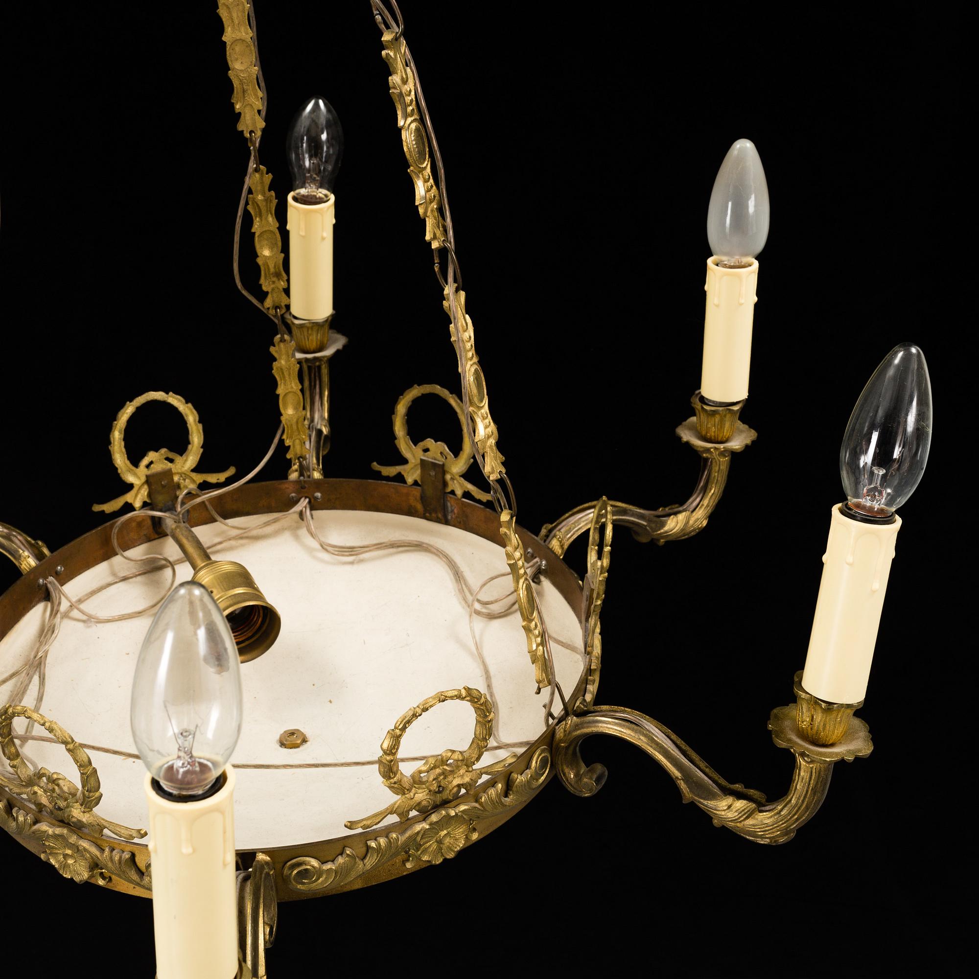 A Karl Johan-style ceiling lamp mid 20th century.