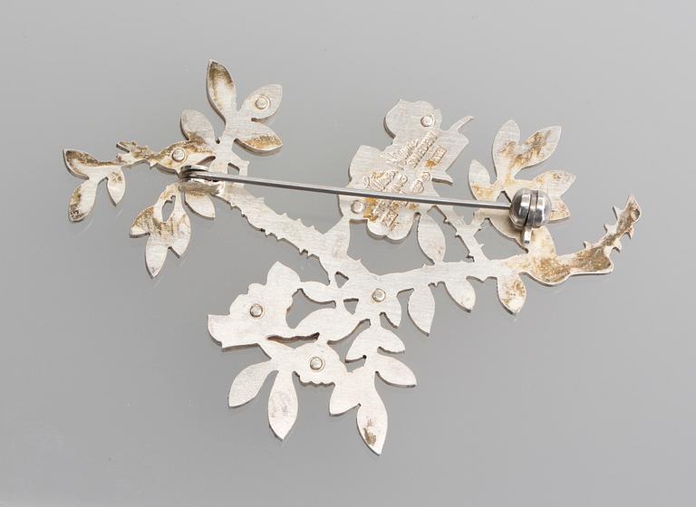 BROSCH, sterlingsilver, Wiwen Nilsson, Lund, 1971. Vikt ca 12 g.