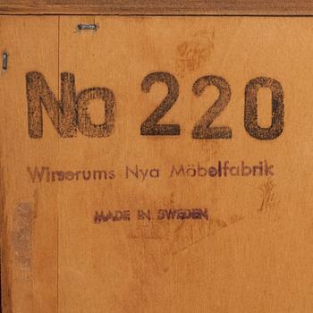 BOKHYLLA, 2 delar. Wirserums Nya Möbelfabrik, Hultarp, 1960/70-tal.