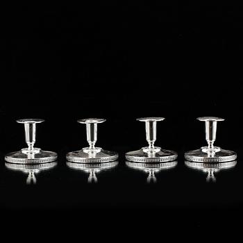 LJUSSTAKAR, 4 st, silver, K&EC, Göteborg, 1966/67.