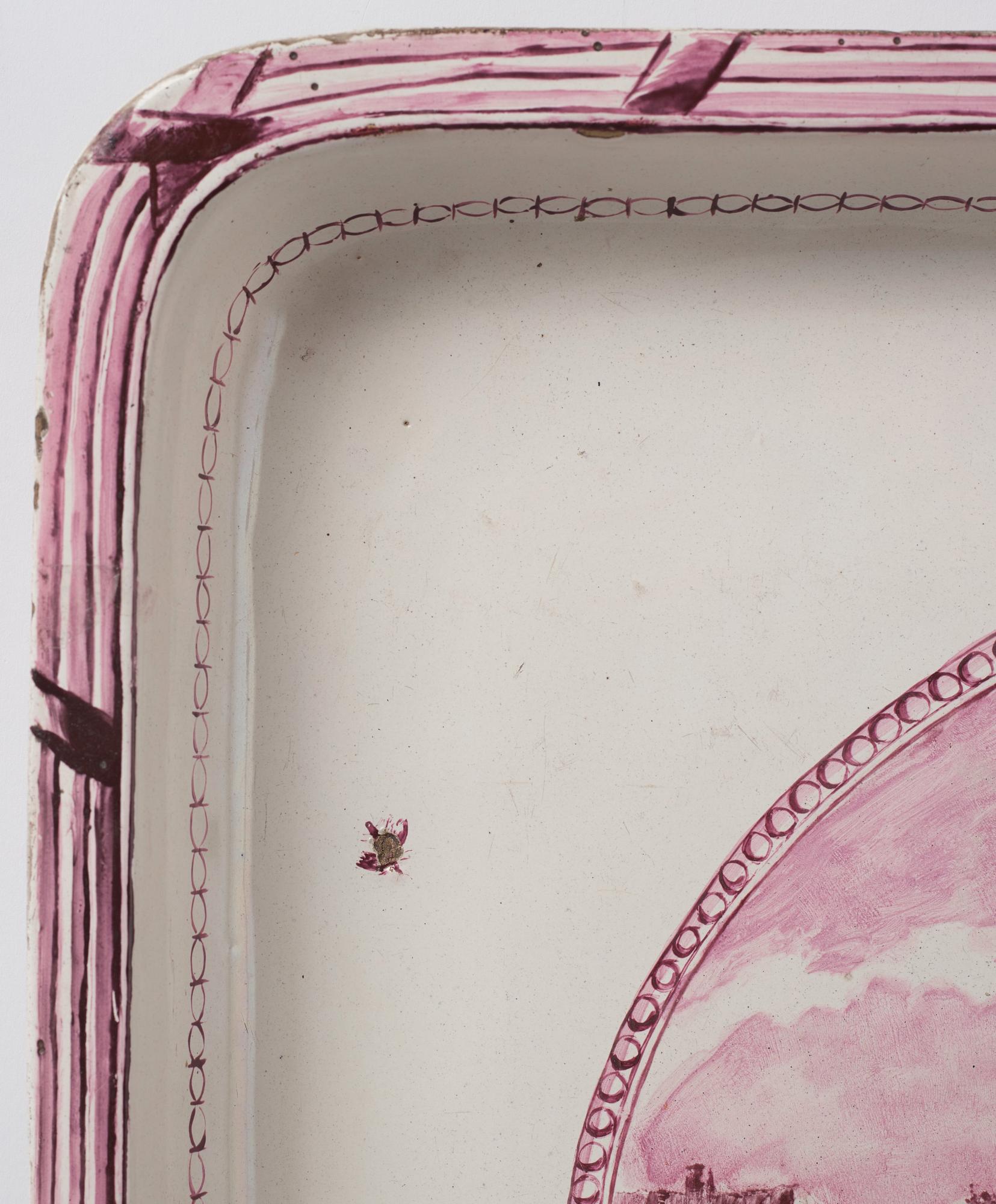 A Swedish Gustavian faience tea table, late 18th century.