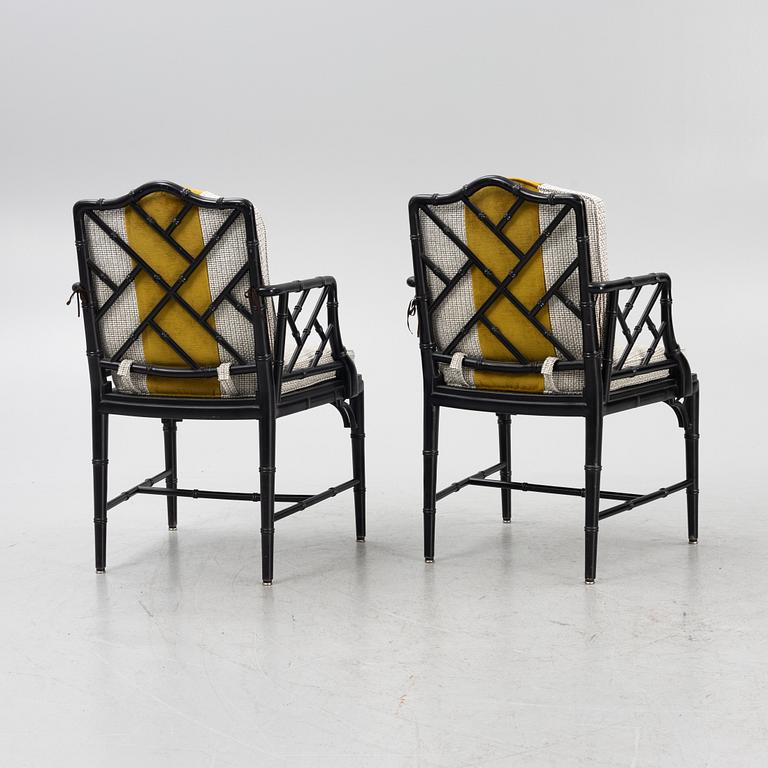 Karmstolar, ett par, sent 1900-tal.