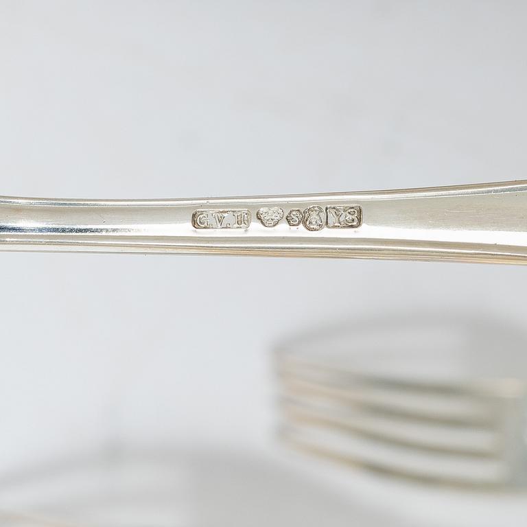 A 139 piece 'Hansa' silver cutlery service, mostly C.G. Hallberg, Mid 20th Century.