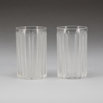 VASER, ett par, glas. Lalique.