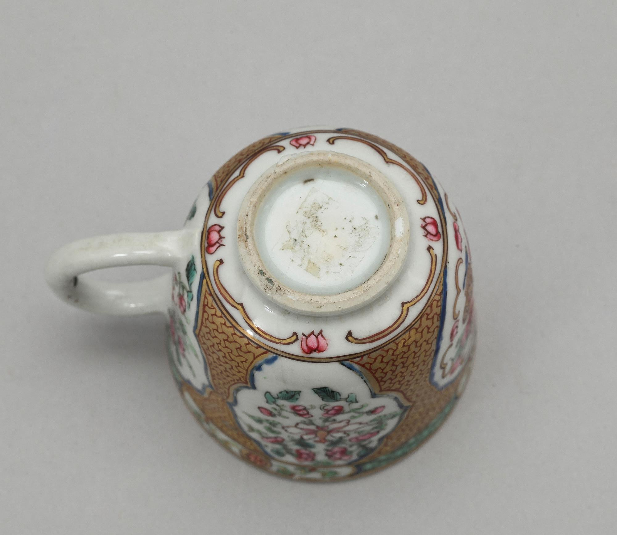 KOPPAR, 9 st, porslin, Kina, 1700-tal.