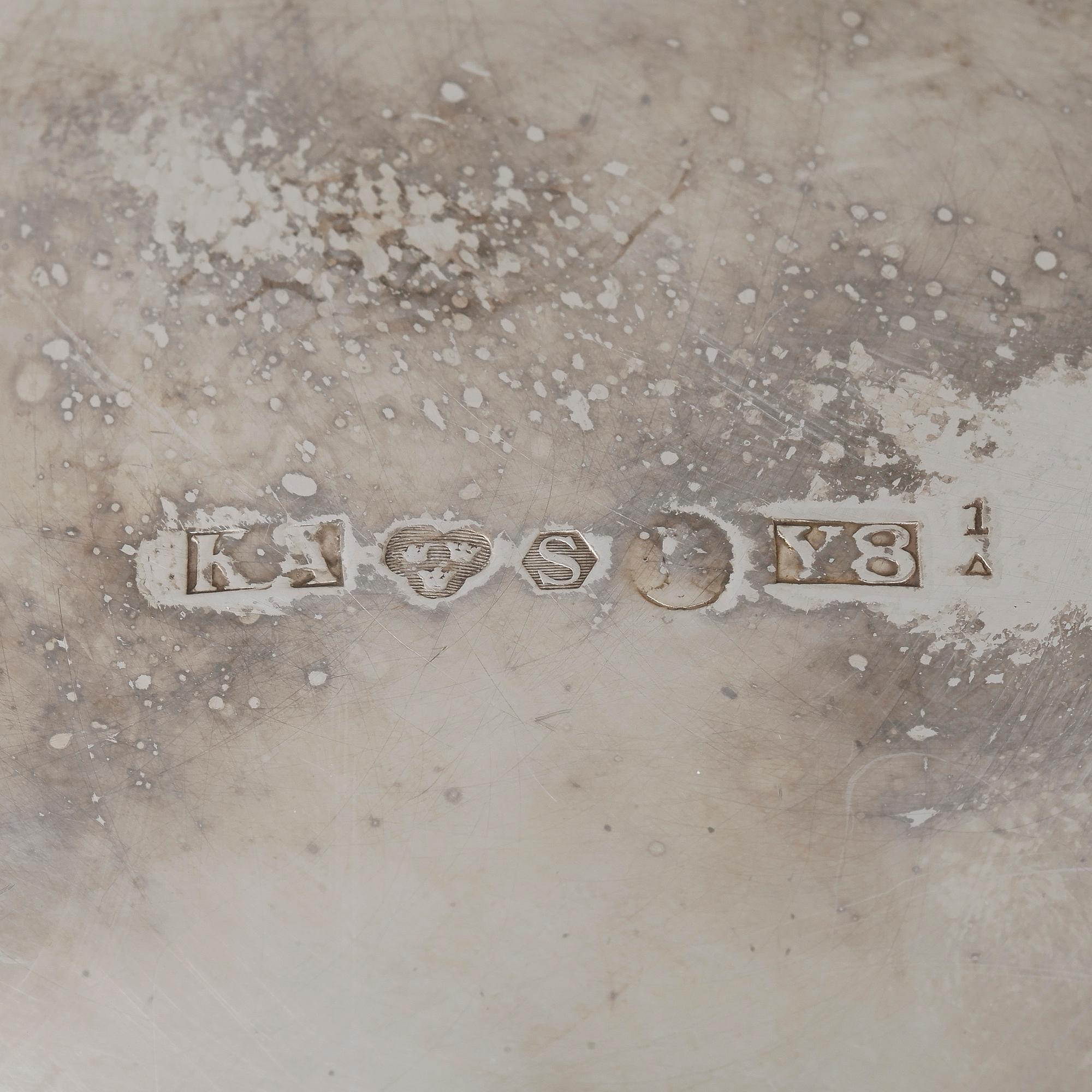 DRYCKESKANNA, silver, barockstil, K Andersson, Stockholm 1949. Vikt 1048 g.