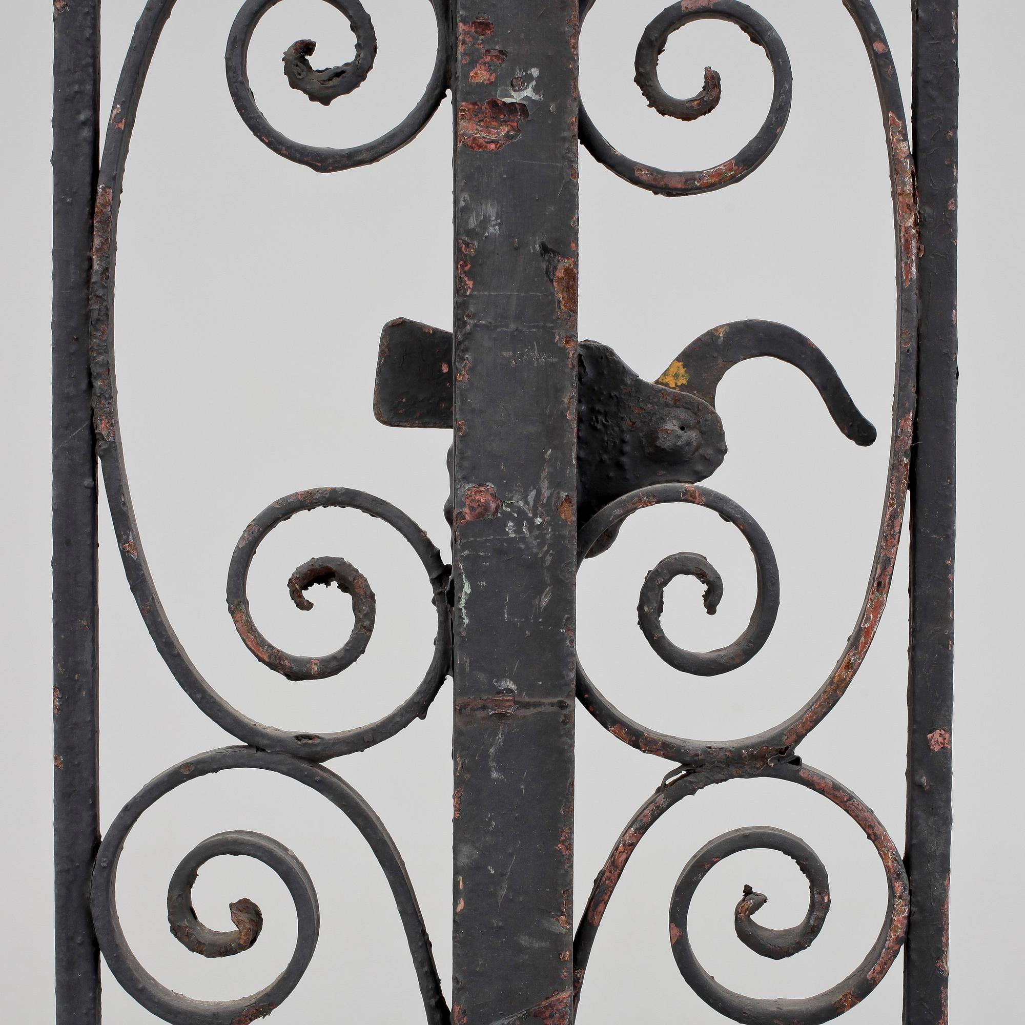 GRINDAR, ett par, järn, 1800/1900-tal.
