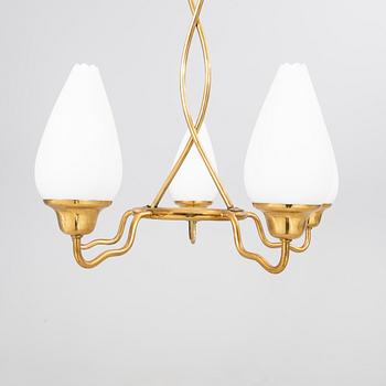 A 1940/50s ASEA brass ceiling pendant.