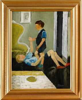 GUNNAR TORHAMN, olja på pannå, signerad.
