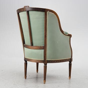 Fåtölj, Louis XVI, Frankrike,.