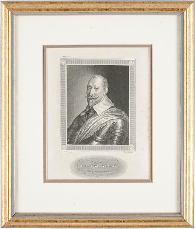 GRAVYRER, 4 st, SVENSKA REGENTER, 1800-tal.