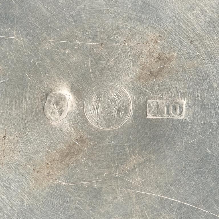 Firma Svenskt Tenn, a pair of pewter coasters, Stockholm 1975.