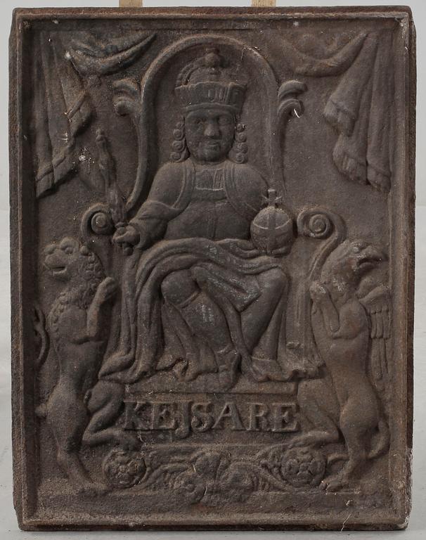 SÄTTUGNSPLATTA, gjutjärn, 1700/1800-tal.