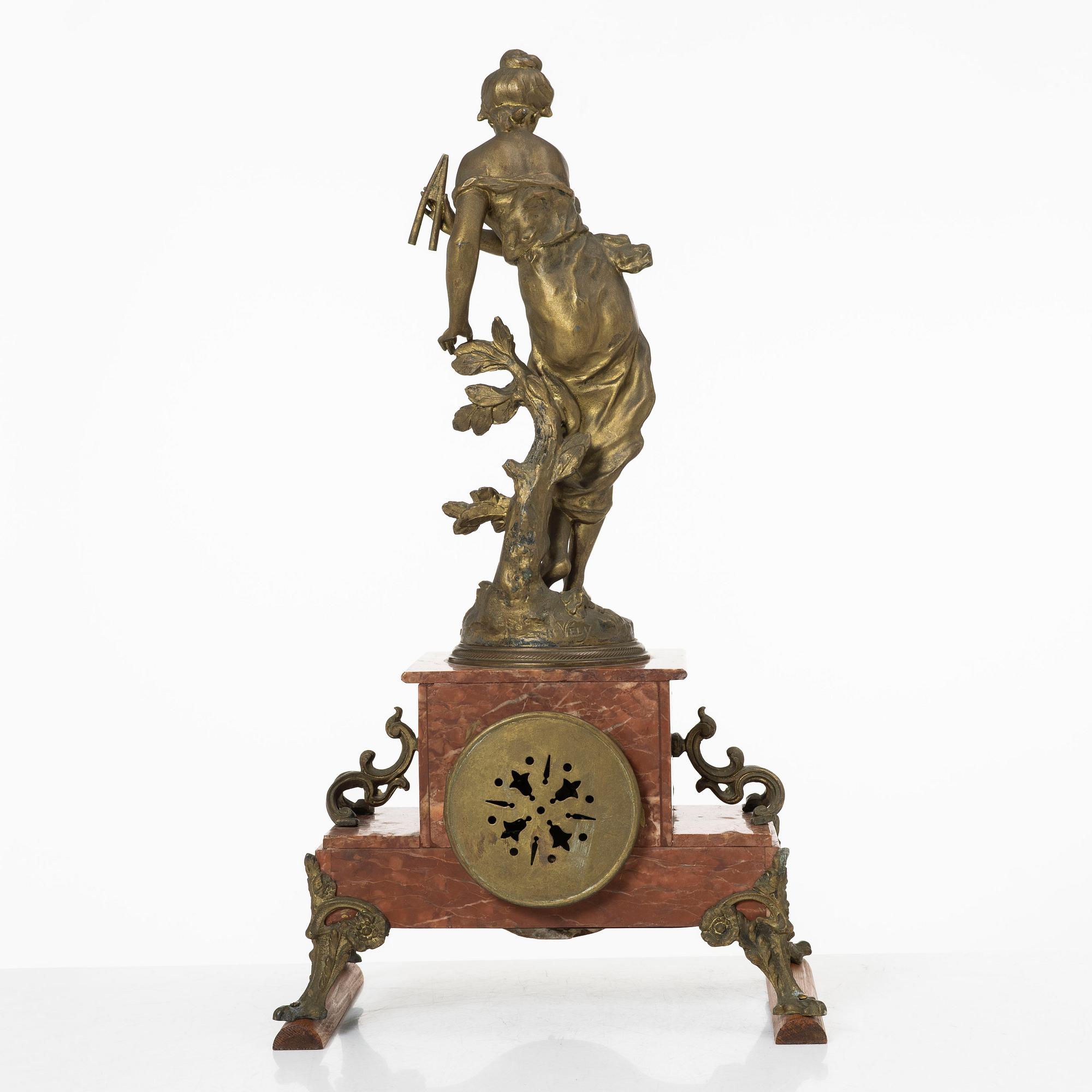 A mantle clock, France, circa 1900.