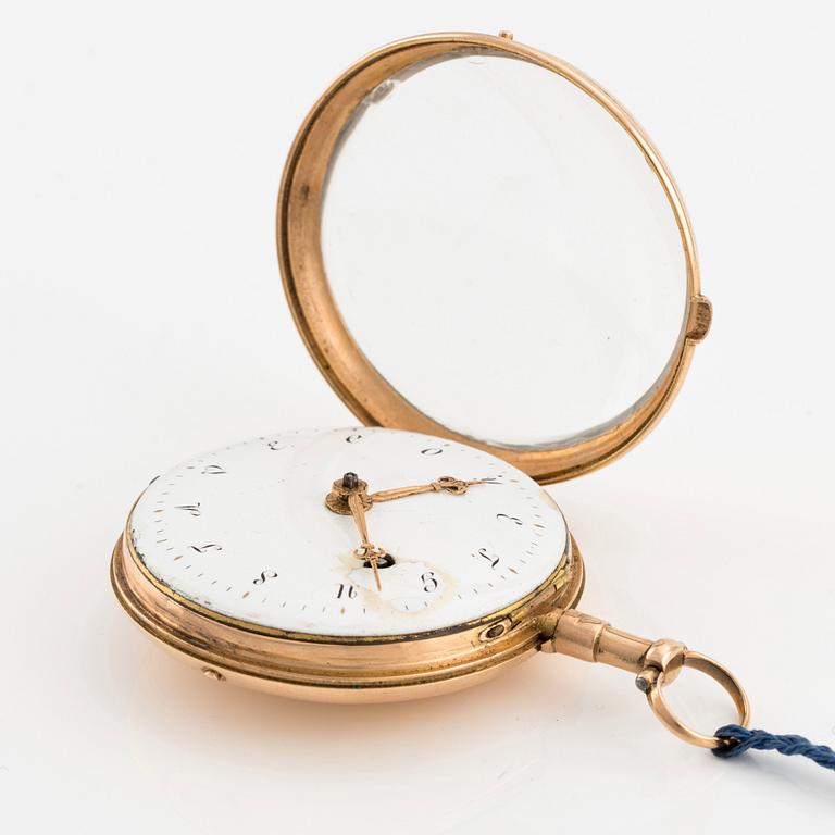 An 18k gold pocket watch by P. H. Beurling (watchmaker in Stockholm 1783-1806), 1788.