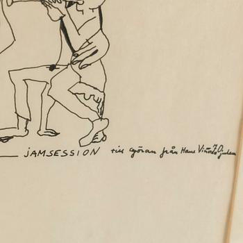 HANS VIKSTEN, Ink drawing, signed and dated -70.
