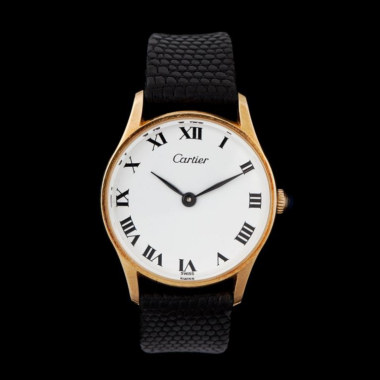 Cartier. Guld. Manuell. Ø 31 mm. ca 1978.