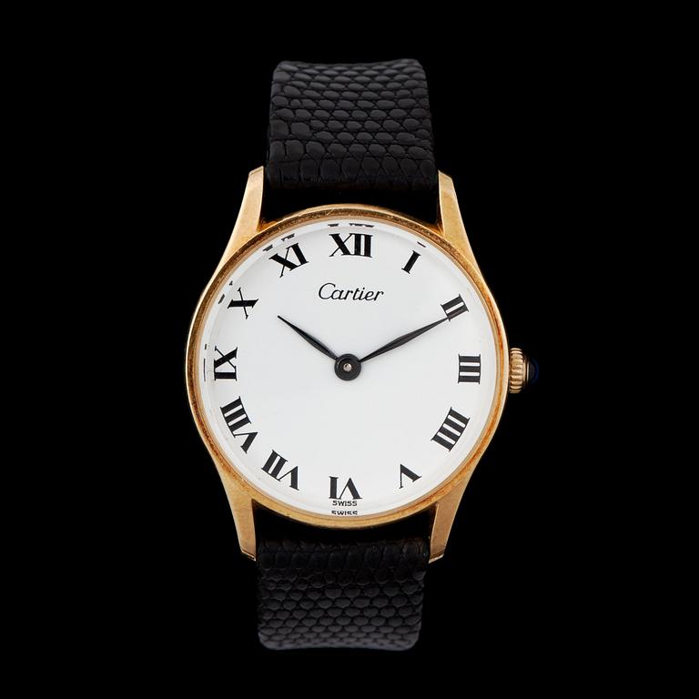 Cartier. Gold. Manual winding. Ø 31 mm. Ca 1978.