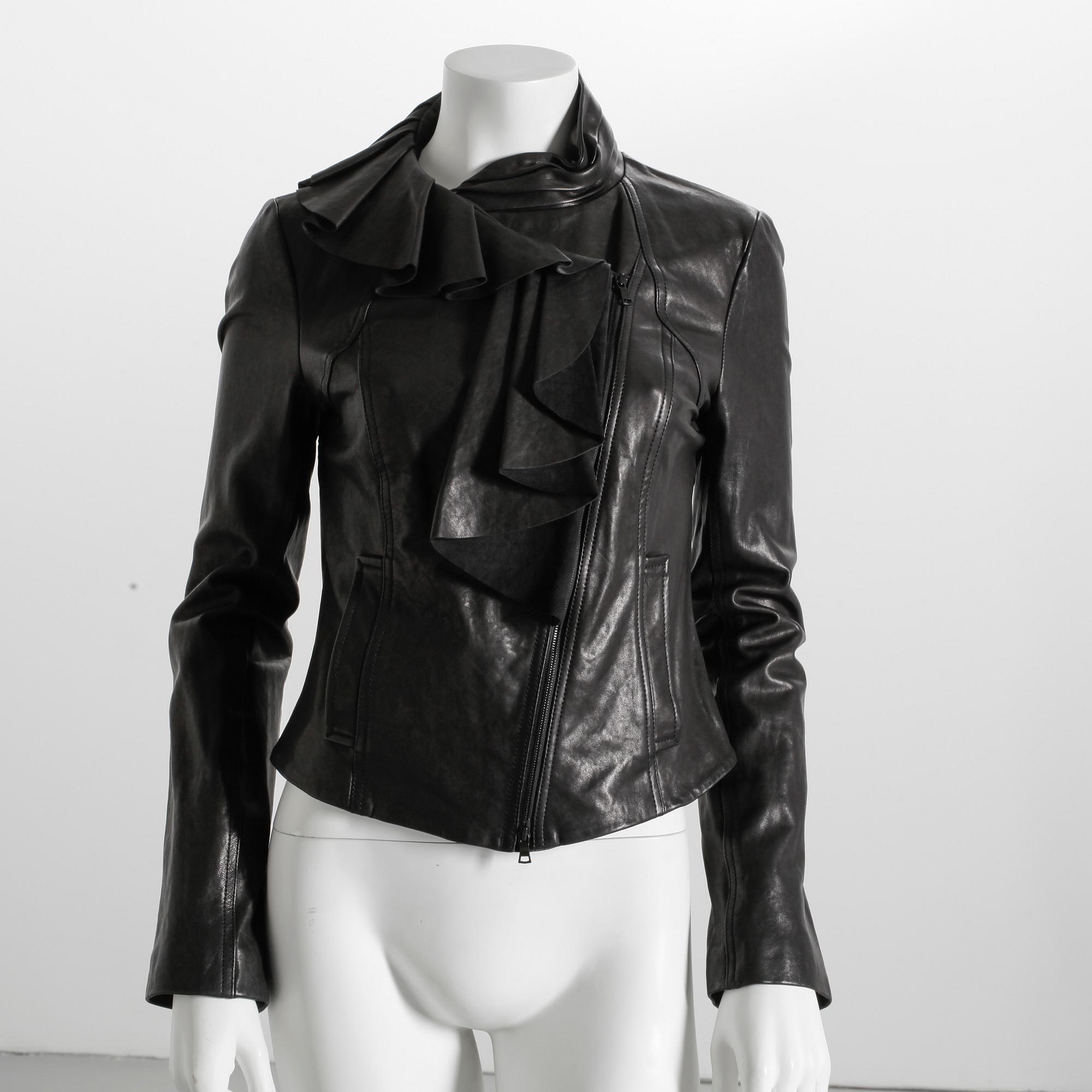 LEATHERJACKET, Diana von Furstenberg, size 6.