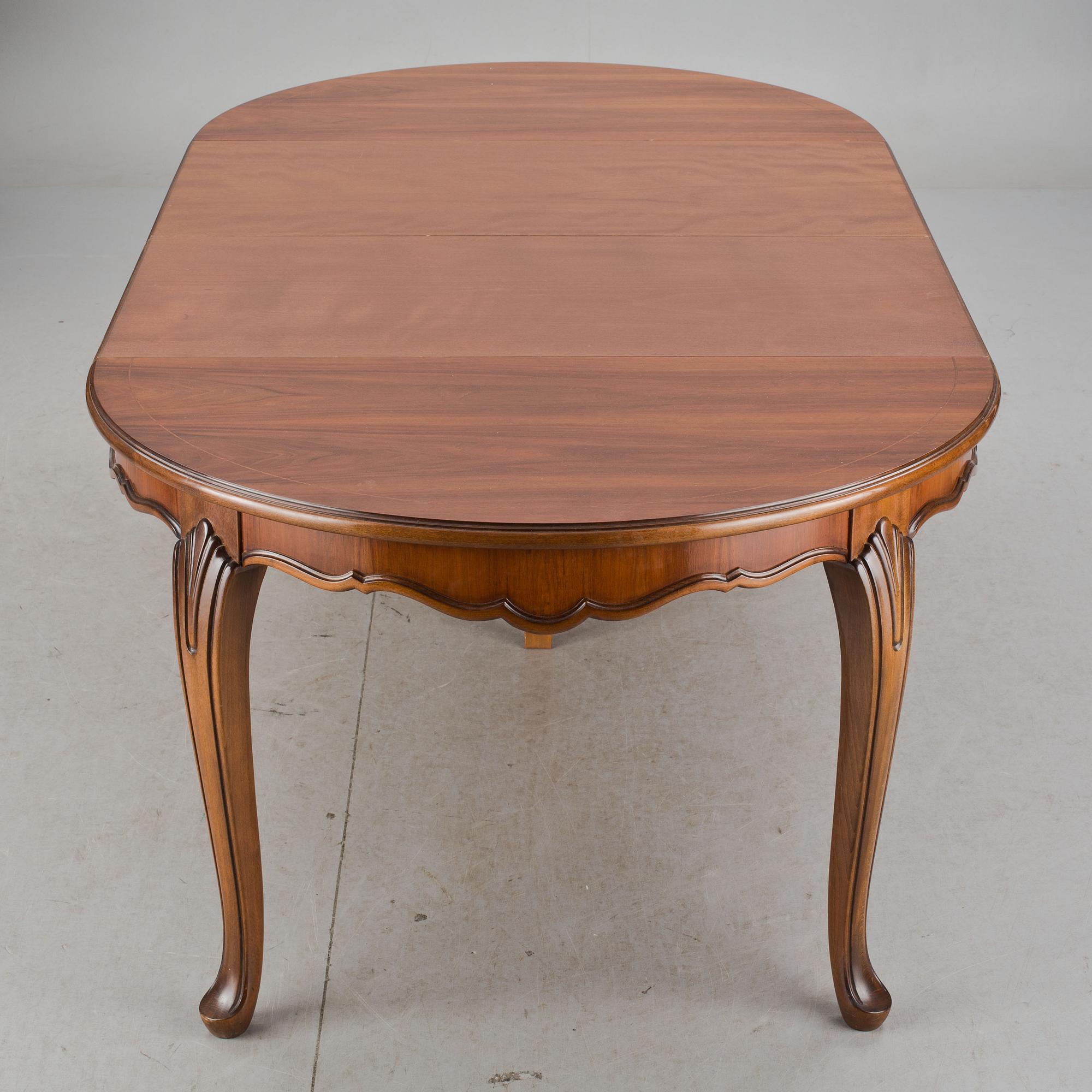 MATSALSMÖBLEMANG, 14 delar, Blomstermåla möbelfabrik, rokokostil, 1900-talets andra hälft.