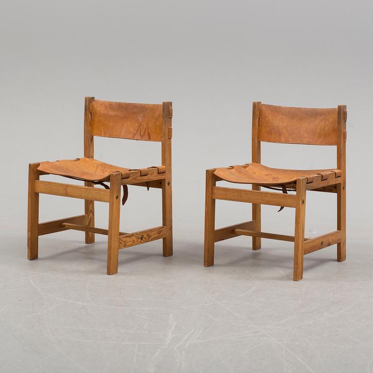 A set of four pine chairs, second half of the 20th century.