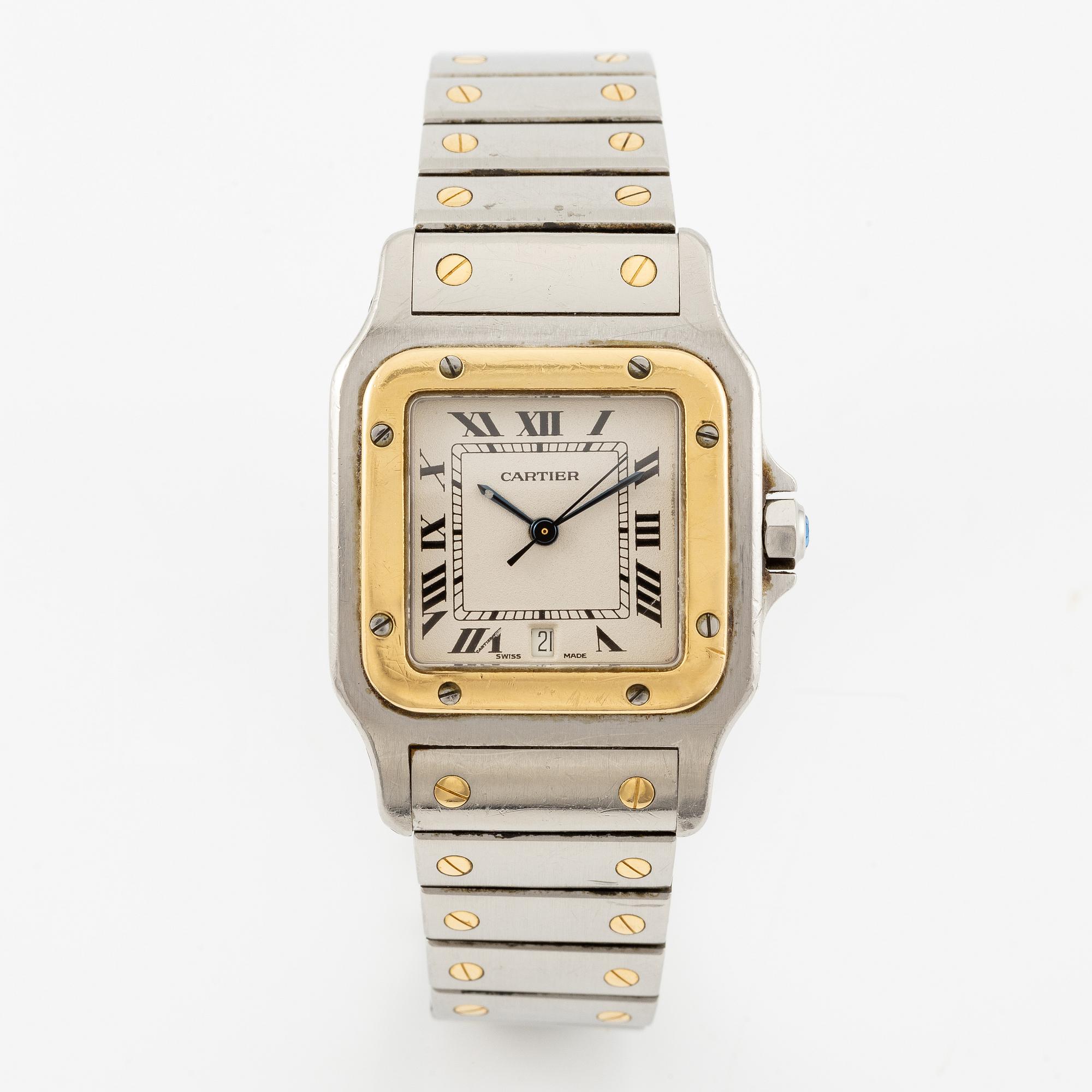 Cartier, Santos Galbée, armbandsur, 29 x 29 (41) mm.