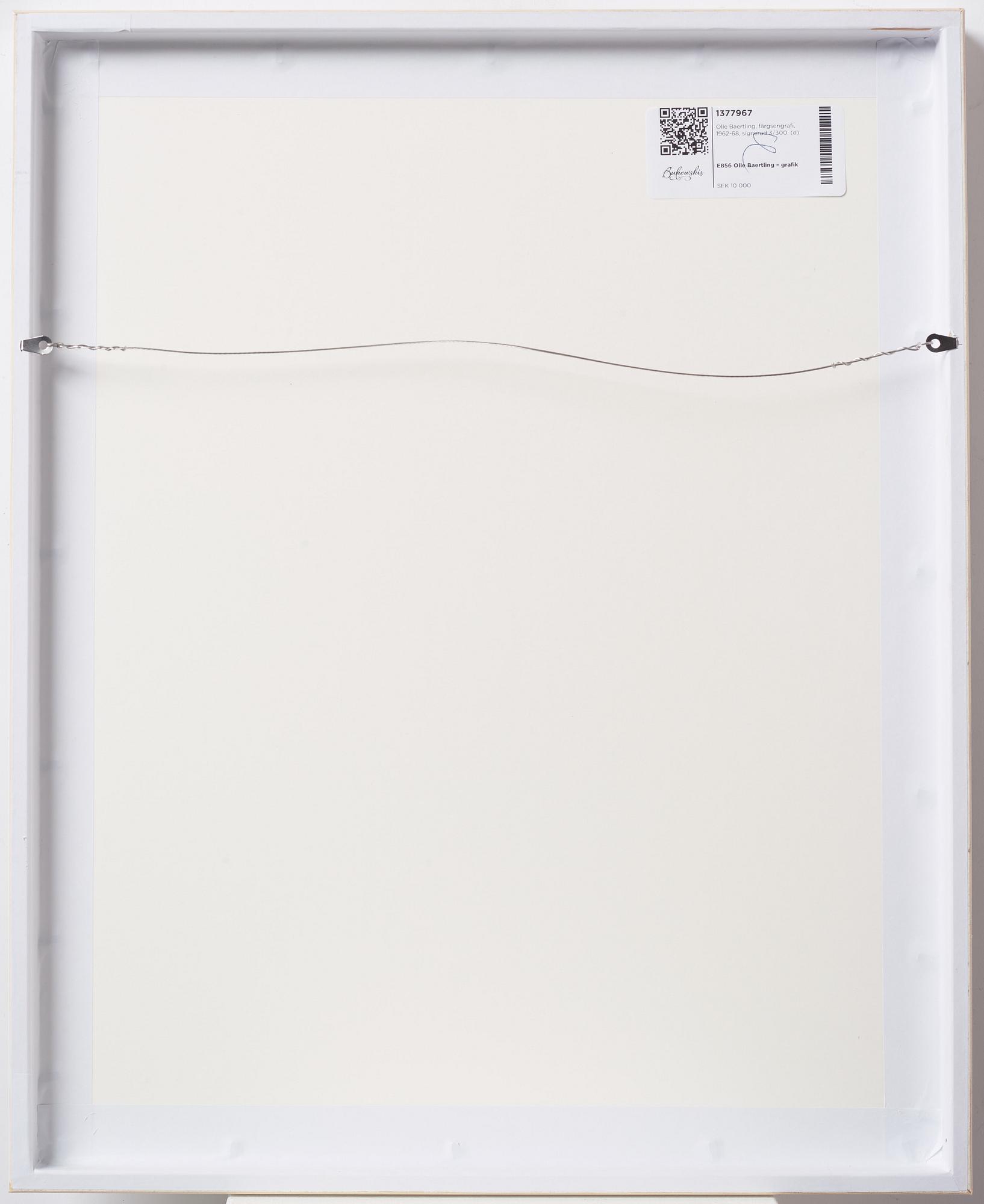 Olle Baertling, silkscreen in colours, 1962-68, signed 3/300.