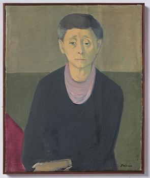 Vera Frisén, oil on relined canvas, signed.