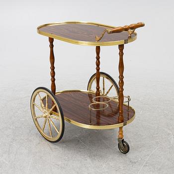 Serving cart, late 20th century.