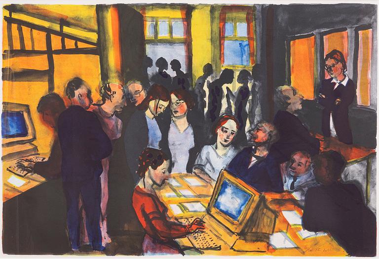 Peter Dahl, At the office.