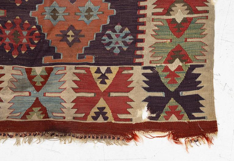 An antique kilim fragment, central Anatolia, c. 238 x 82 cm.