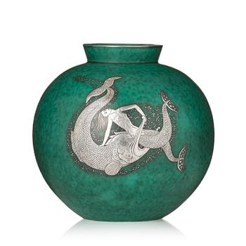 47. Wilhelm Kåge, an "Argenta" stoneware vase, Gustavsberg 1948.
