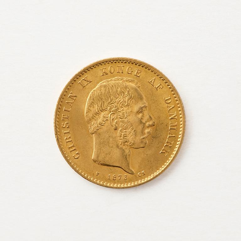 Gold coin, Christian IX, Denmark, 20 kroner, 1873.
