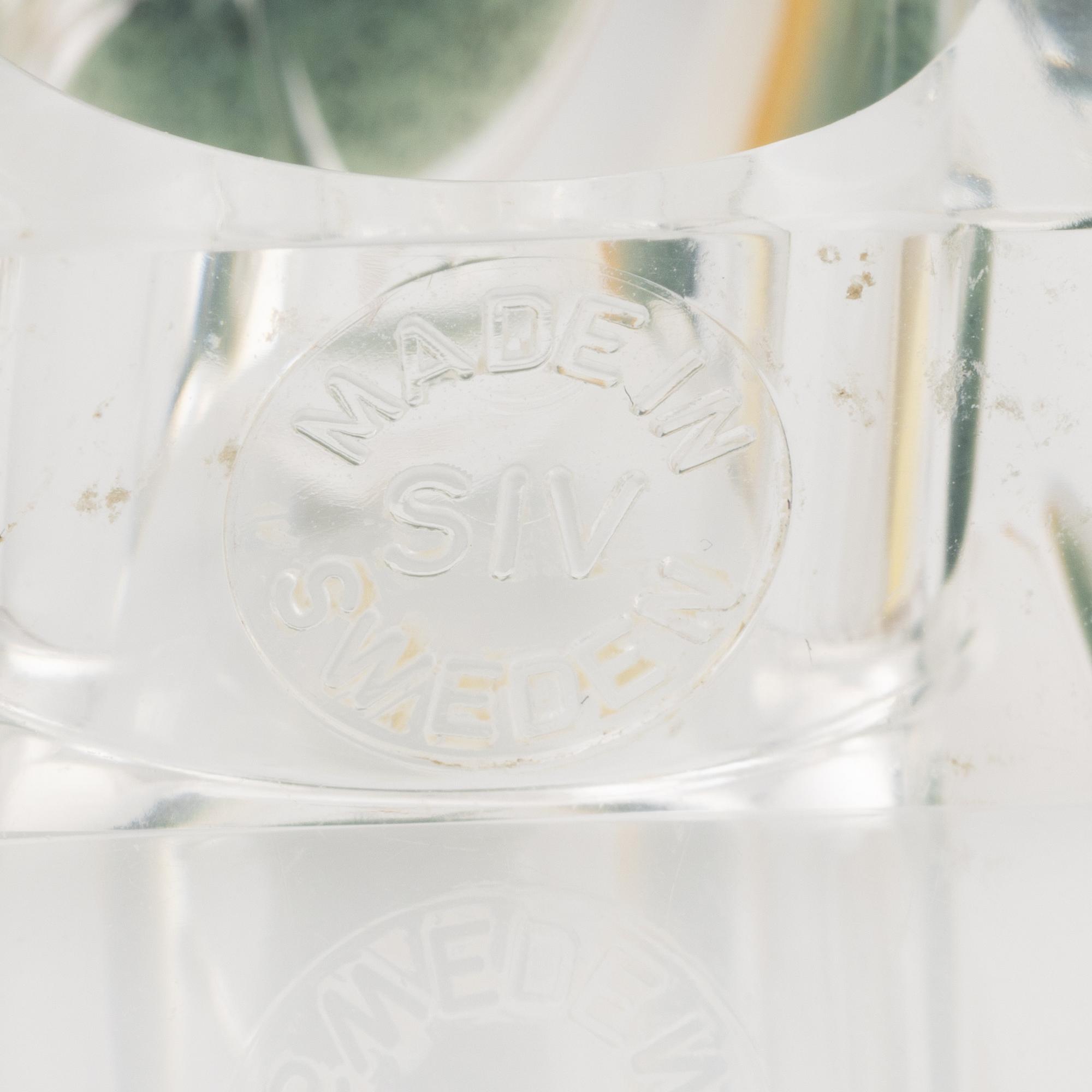 Siv Lagerström, three acrylic rings, 1970s.