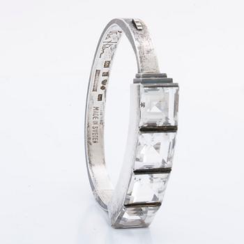 Wiwen Nilsson, armband, Lund 1939, sterling med bergkristall.