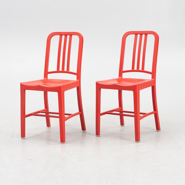 Six '111 Navy Chairs', Emeco & Coca-Cola.