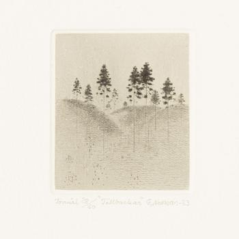 Gunnar Norrman, Drypoint etchings, 9, signed and numbered.