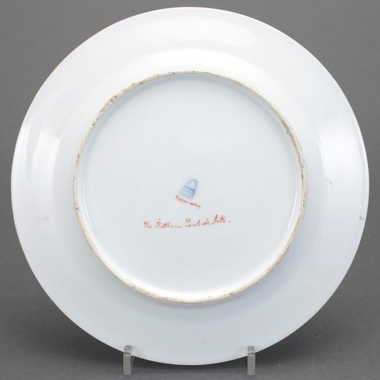 TALLRIK, porslin, Wien, sent 1800-tal.