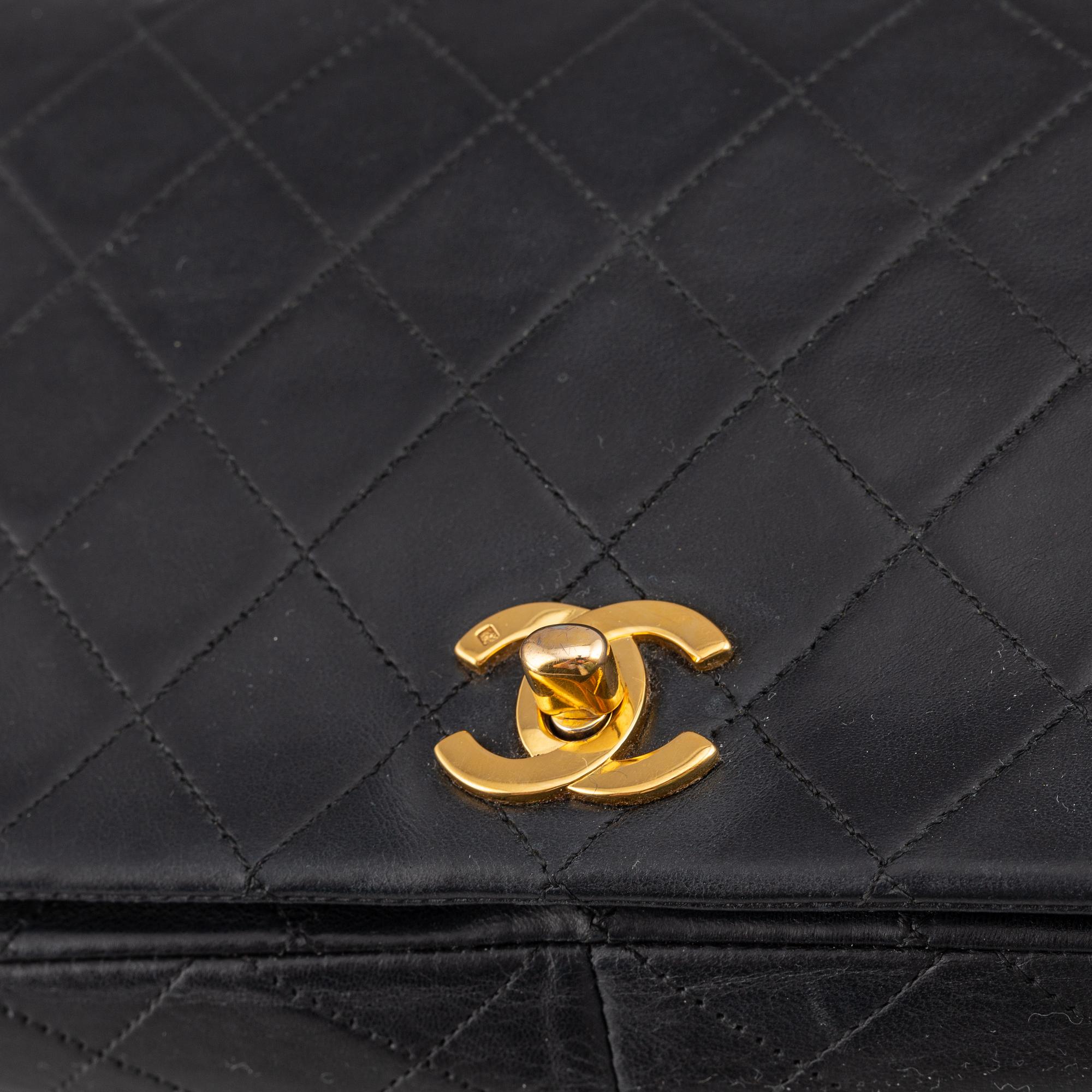 Chanel, a quilted leather 'Flap' bag, 1989-91.