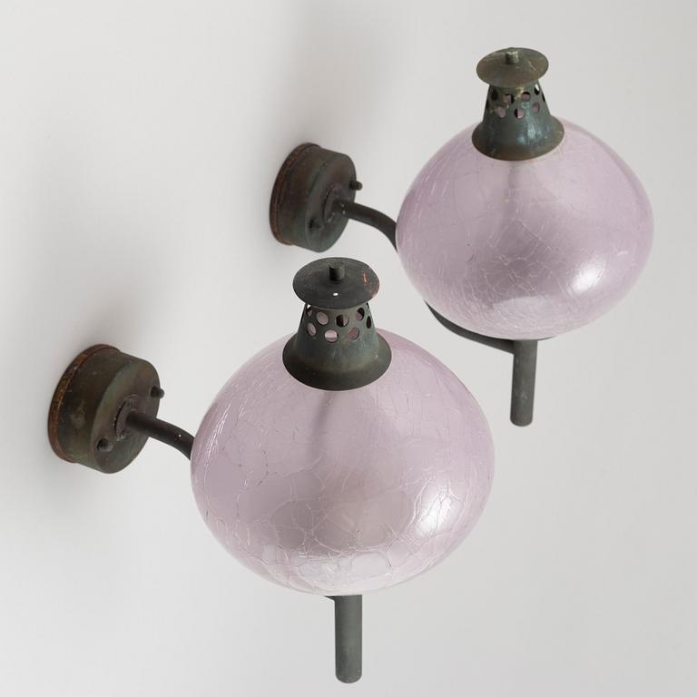 Hans-Agne Jakobsson, a pair of modell S1591 wall-lights by Hans-Agne Jakobsson AB, mid 20th Century.