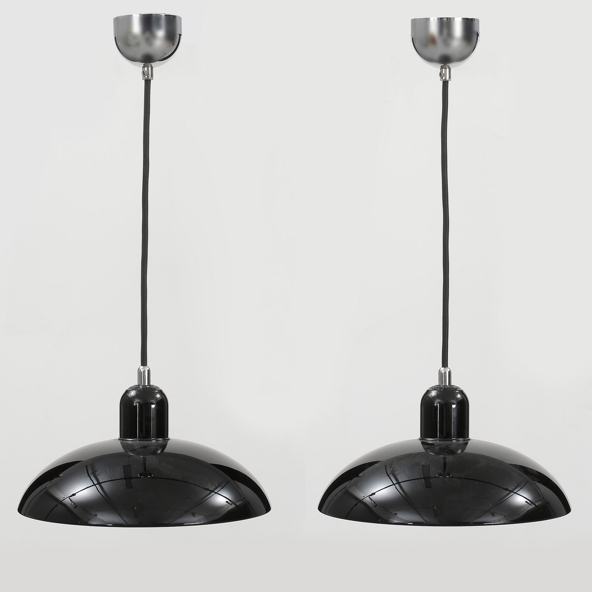 TAKLAMPOR, ett par, "Kaiser Idell 6631-P", Christian Dell, Fritz Hansen.